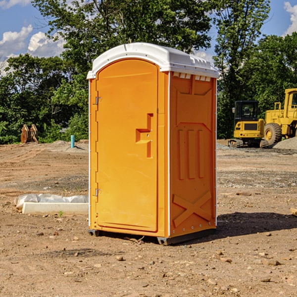 how often are the portable restrooms cleaned and serviced during a rental period in Clifton Hill MO